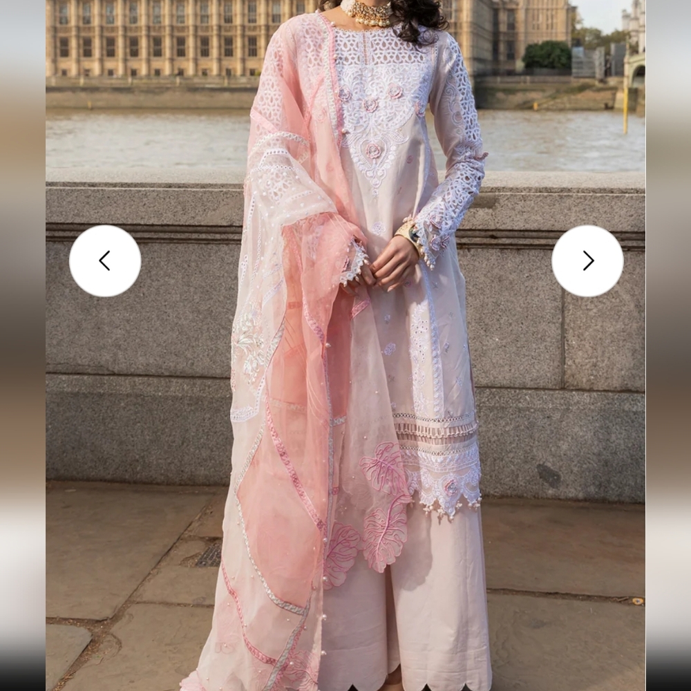 NEW Baby Light Pink Kurta 3 Piece‎ Pakistani Set Outfit Large